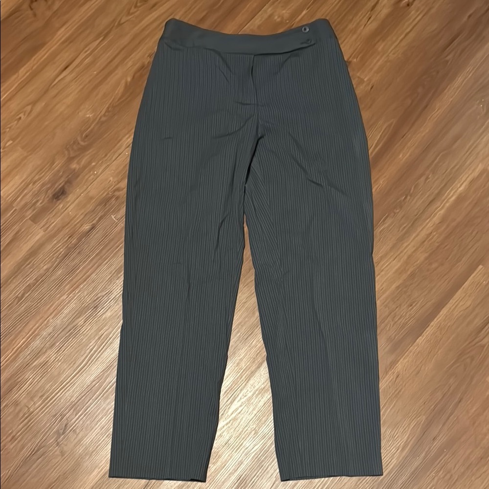 Anne Klein Gray Pinstripe Pants